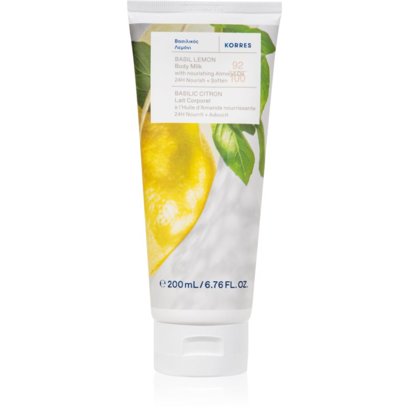 Korres Basil Lemon osvěžujúce telové mlieko 200 ml