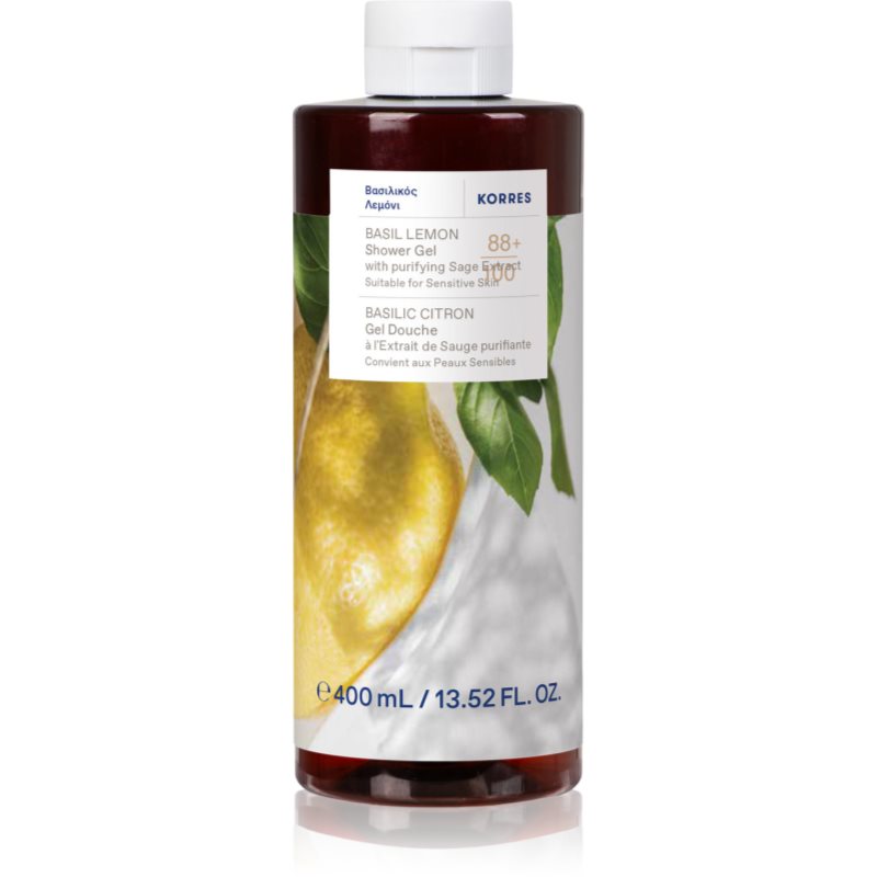 Korres Basil Lemon Värskendav dušigeel 400 ml