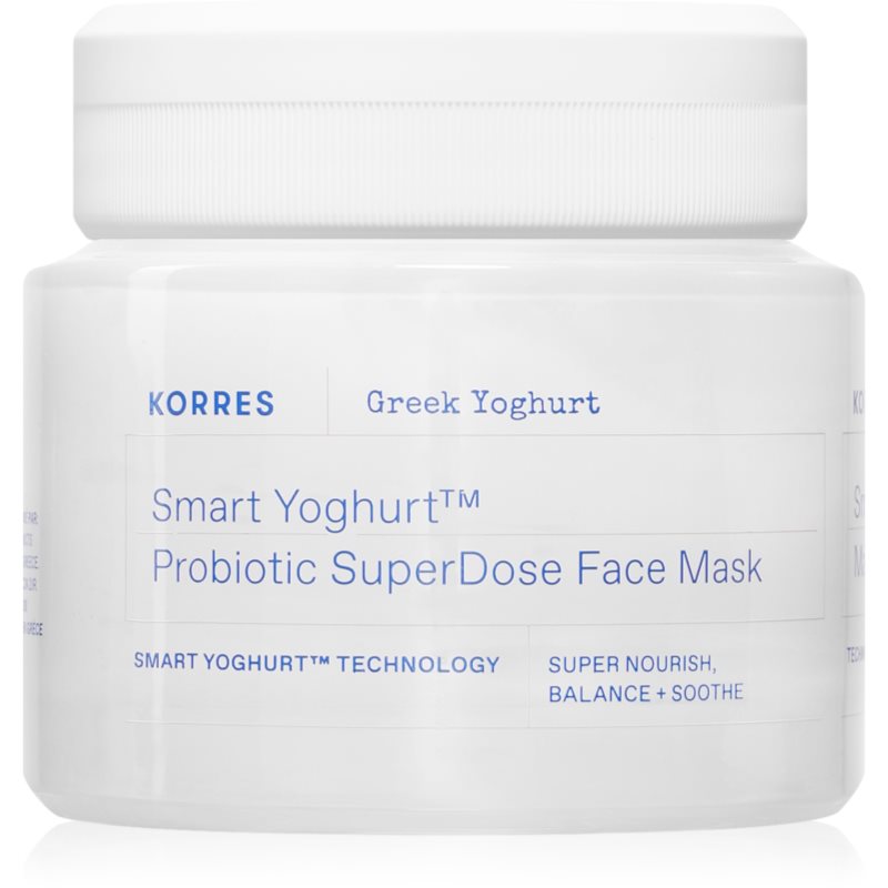 Korres Smart Yoghurt™ Probiotic SuperDose Face Mask osviežujúca hydratačná maska s probiotikami 100 ml