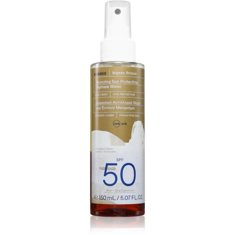 Korres Aegean Bronze bronzující mlha na opalování SPF 50 150 ml