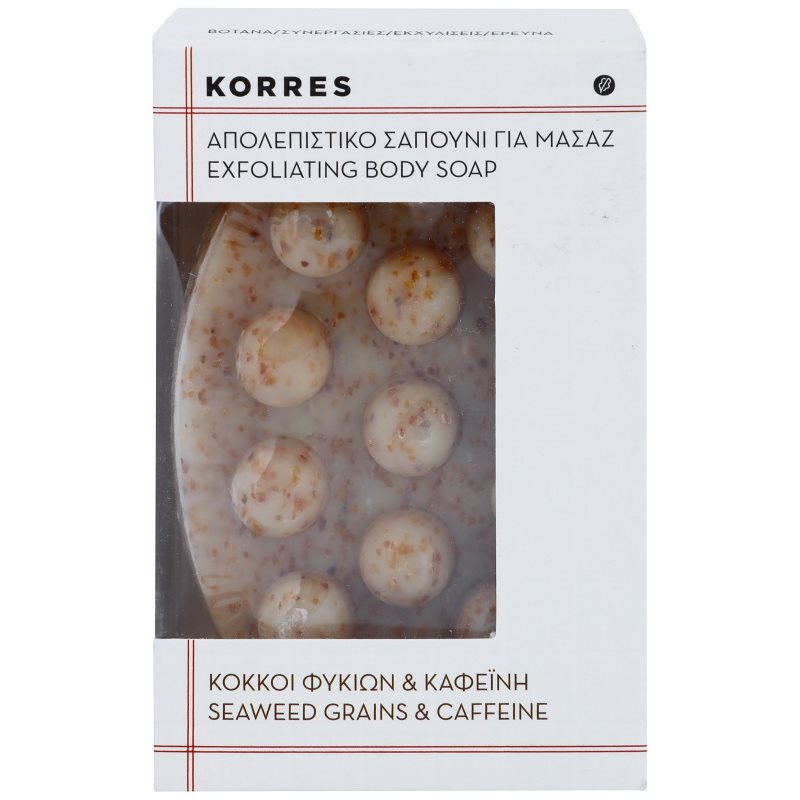 Korres Seaweed Grains & Kaffeine Exfoliating Soap To Treat Cellulite 125 G