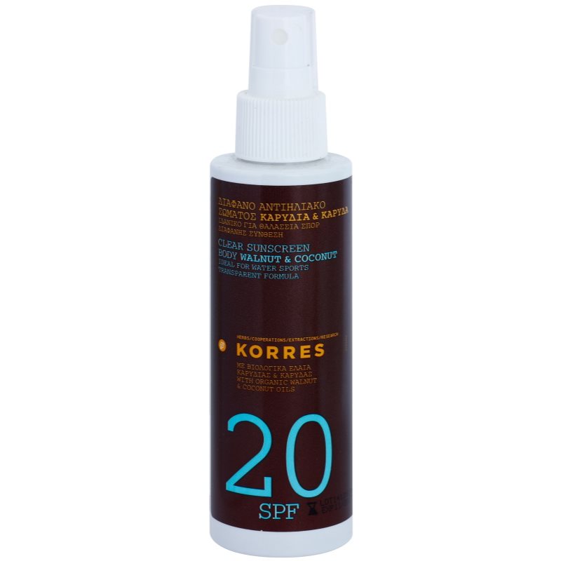 

Korres Walnut & Coconut нежирна емульсія після засмаги SPF 20