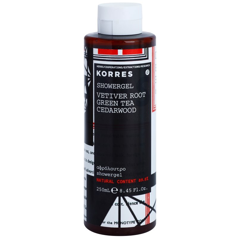 

Korres Vetiver Root, Green Tea & Cedarwood гель для душу для чоловіків