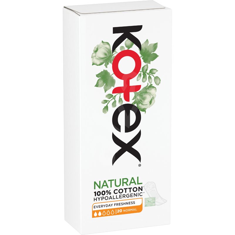 Kotex Natural Normal Everyday Freshness įklotai 20 vnt.