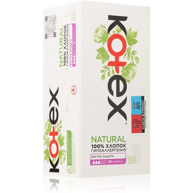 Kotex Natural Normal+ tisztasági betétek 36 db