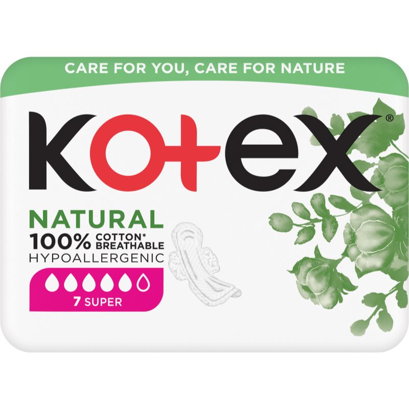 Kotex Natural Super egészségügyi betétek 7 db