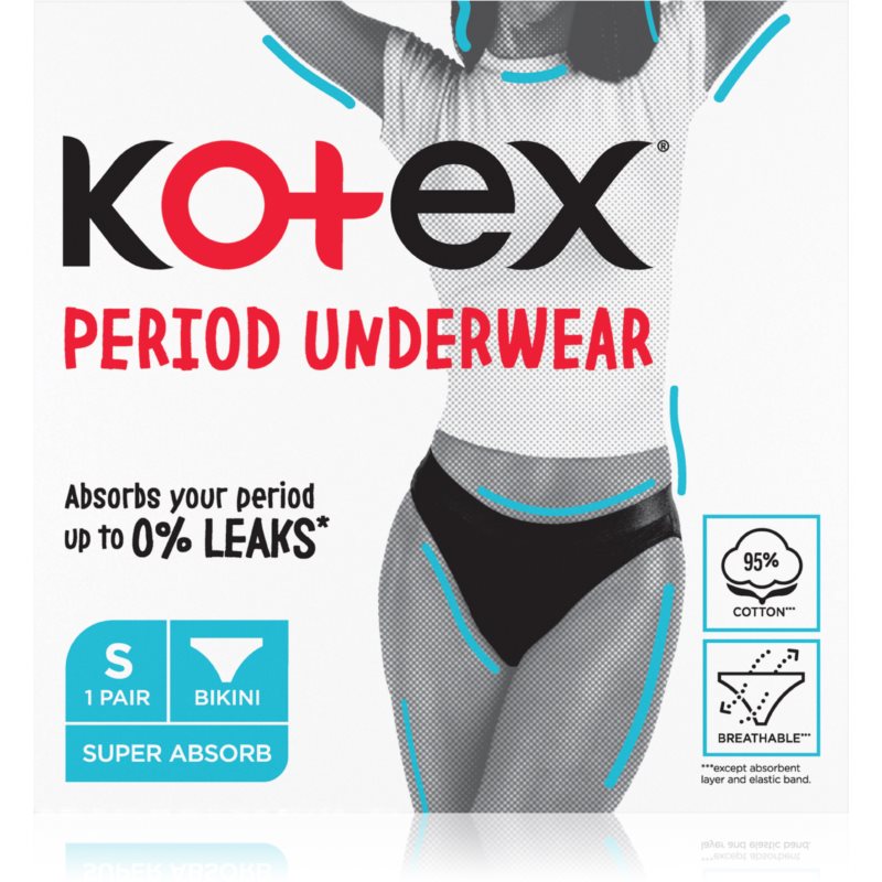 Kotex Period Underwear menštruačné nohavičky veľkosť S 1 ks