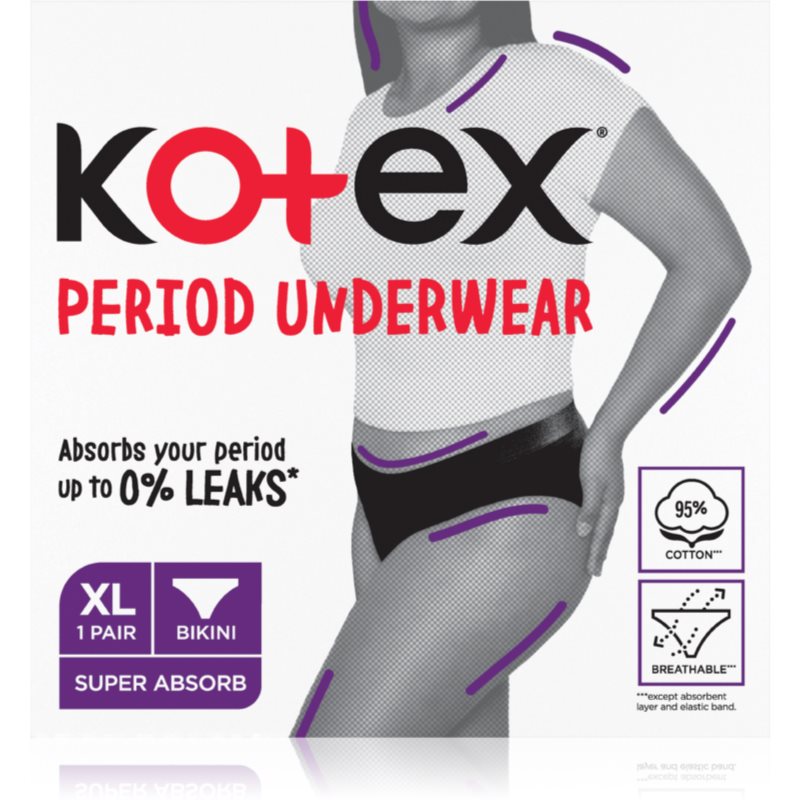 Kotex Period Underwear menstruační kalhotky velikost XL 1 ks
