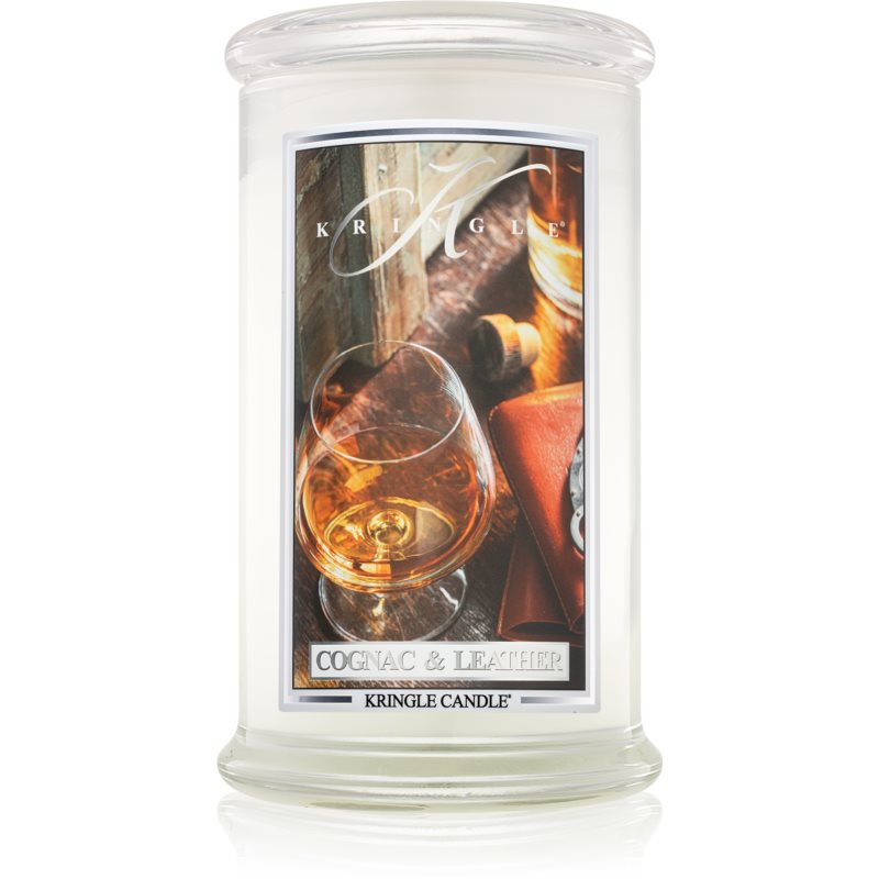 Kringle Candle Brandy & Leather vonná svíčka 624 g