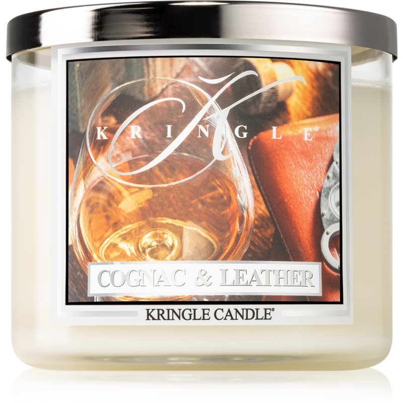 Kringle Candle Brandy & Leather vonná svíčka 411 g