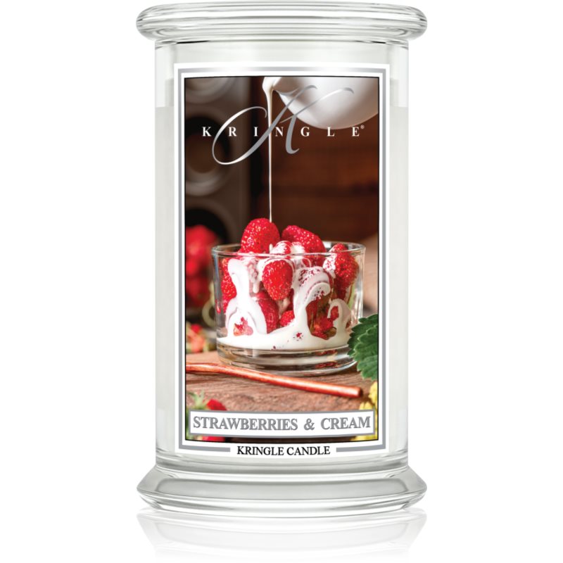 Kringle Candle Classic Strawberries & Cream vela perfumada 623 g