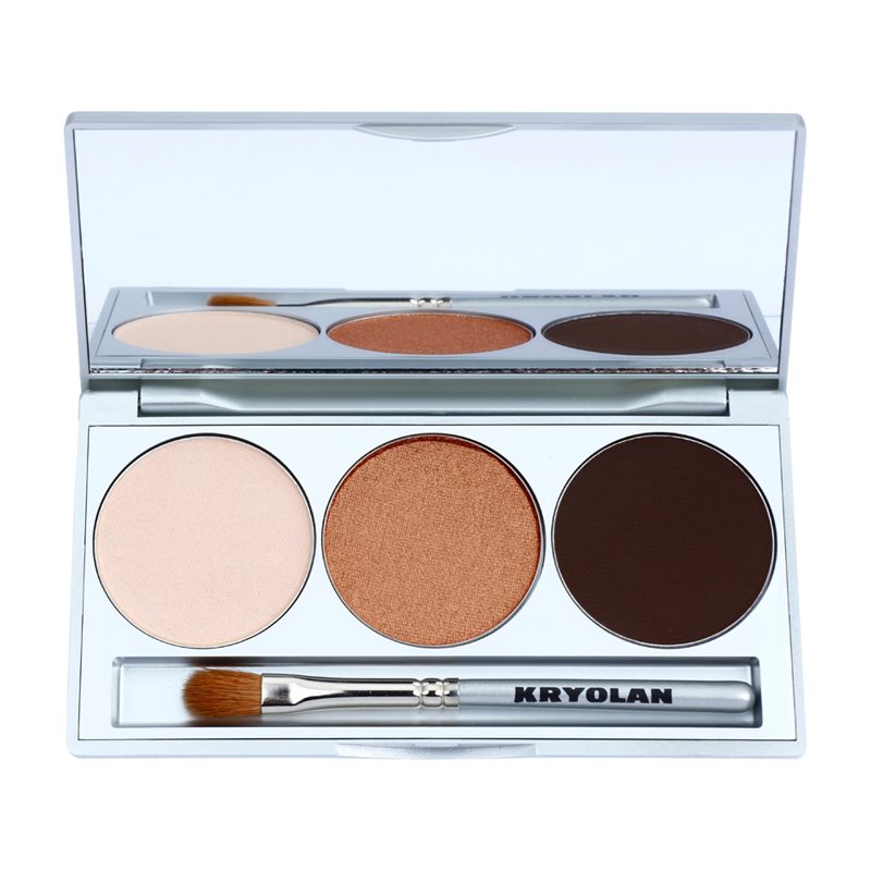 

Kryolan Basic Eyes палітра тіней з дзеркальцем та аплікатором відтінок Smokey Beige