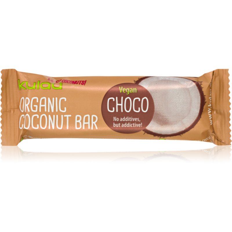 Kulau Organic Coconut Bar Choco kokosová tyčinka v BIO kvalitě 40 g