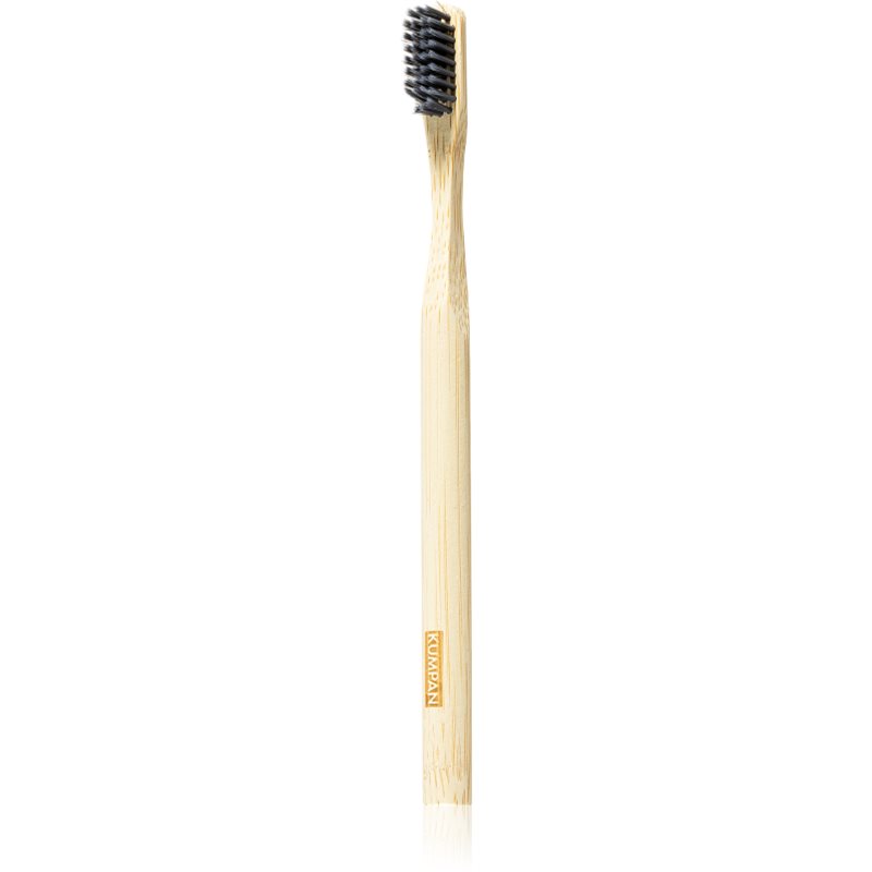 KUMPAN Bamboo Active Charcoal bambukinis dantų šepetėlis su aktyvintosiomis anglimis 1 vnt.