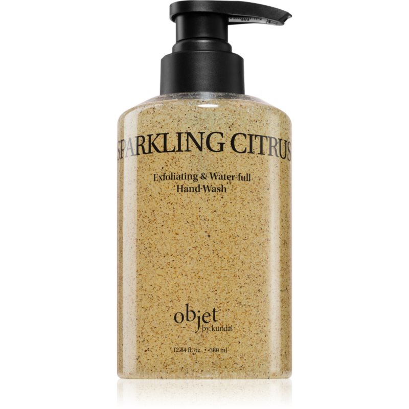 KUNDAL Objet Exfoliating & Waterfull Hand Wash nourishing liquid hand soap with an exfoliating effect with aroma Sparkling Citrus 380 ml
