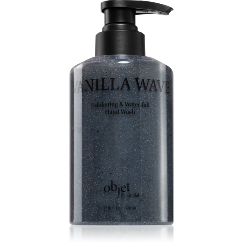 KUNDAL Objet Exfoliating & Waterfull Hand Wash savon liquide traitant pour les mains avec effet exfoliant avec parfums Vanilla Wave 380 ml