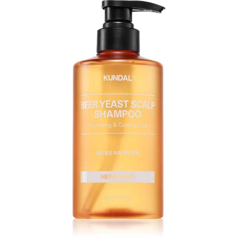 KUNDAL KUNDAL Beer Yeast Hair Loss Relief Shampoo διεγερτικό και ανανεωτικό σαμπουάν ενάντια στη τριχόπτωση με άρωμα Herb Mint 500 ml