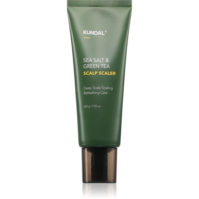 KUNDAL KUNDAL Sea Salt & Green Tea Scalp Scaler scrub βαθιάς απολέπισης διέγερση ανάπτυξης μαλλιών 200 γρ