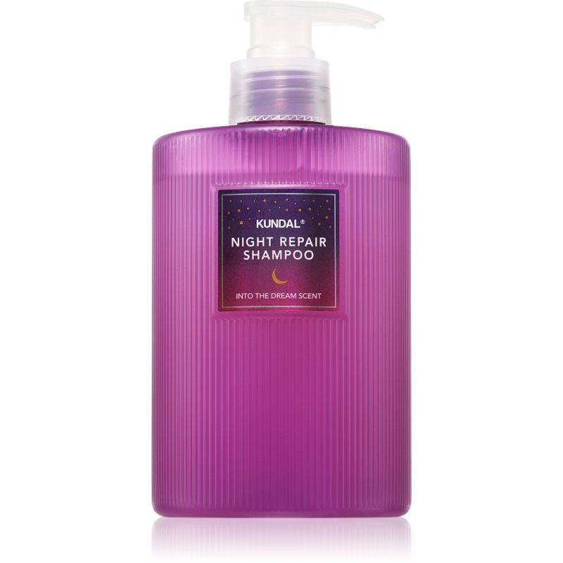 KUNDAL Night Repair Shampoo šampon a kondicionér 2 v 1 pro výživu a hydrataci s vůní Into The Dream 470 ml