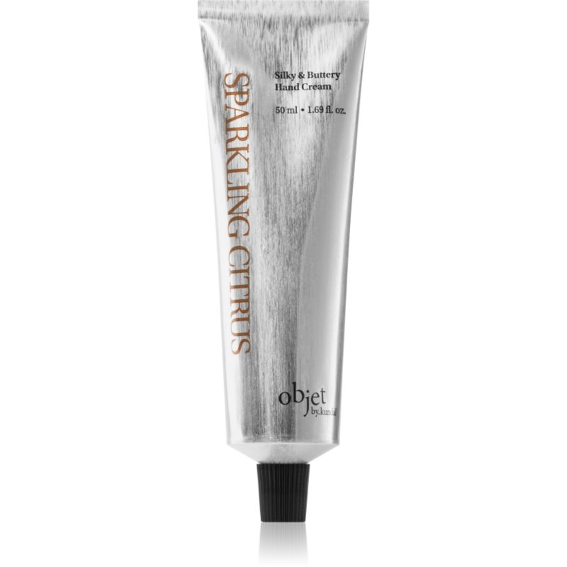 KUNDAL Objet Silky & Buttery Hand Cream ošetrujúci krém na ruky s vyživujúcim účinkom s vôňou Sparkling Citrus 50 ml