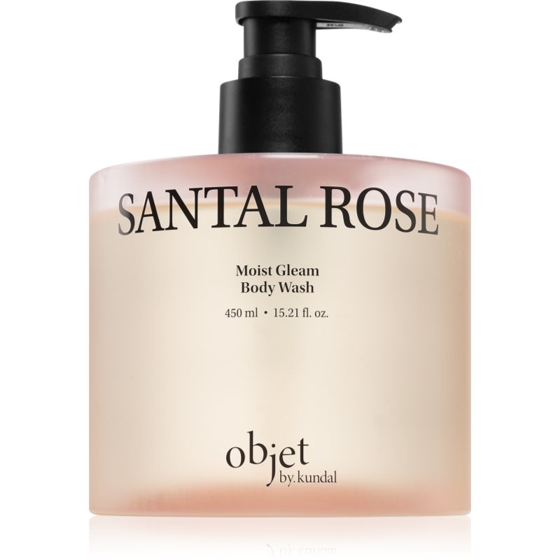 KUNDAL Objet Moist Gleam Body Wash perfumed shower gel for intensive hydration with aroma Santal Rose 450 ml