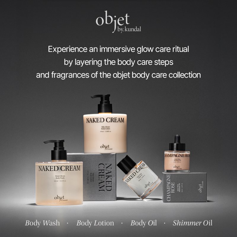 KUNDAL Objet Satin Glow Shimmer Oil třpytivý olej s hydratačním účinkem odstín Fabulous Gold 45 ml (obrázek 3)