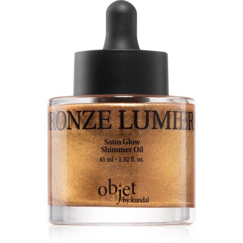 KUNDAL Objet Satin Glow Shimmer Oil bleščeče olje z vlažilnim učinkom odtenek Bronze Lumier 45 ml