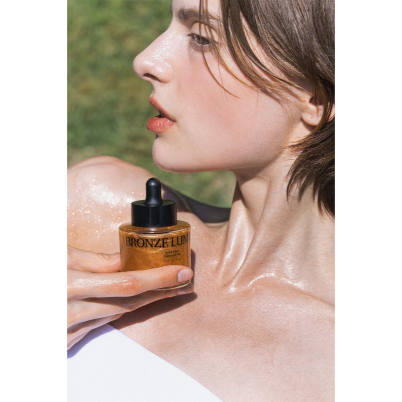 KUNDAL Objet Satin Glow Shimmer Oil Glitzeröl mit feuchtigkeitsspendender Wirkung Farbton Bronze Lumier 45 ml (Bild 4)