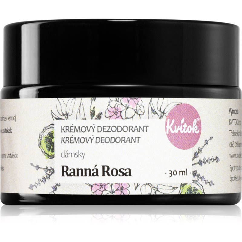 Kvitok Morning Dew Ranní Rosa Deodorant Cream For Sensitive Skin 30 Ml