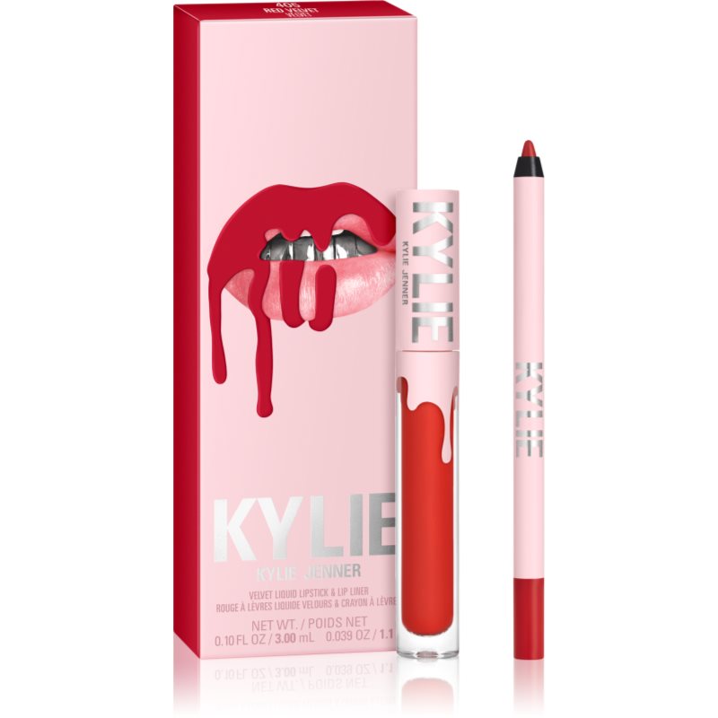 Kylie Cosmetics Jenner Lip Kit Velvet Matt läppset Skugga 405 Red 2 st. female