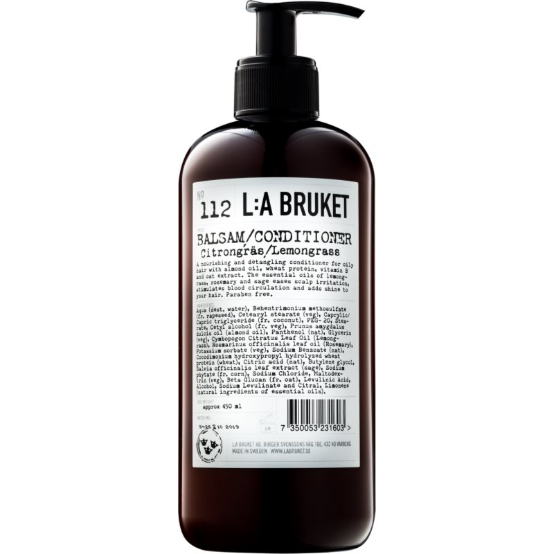 

L:A Bruket Hair кондиціонер для нормального та жирного волосся Lemongrass