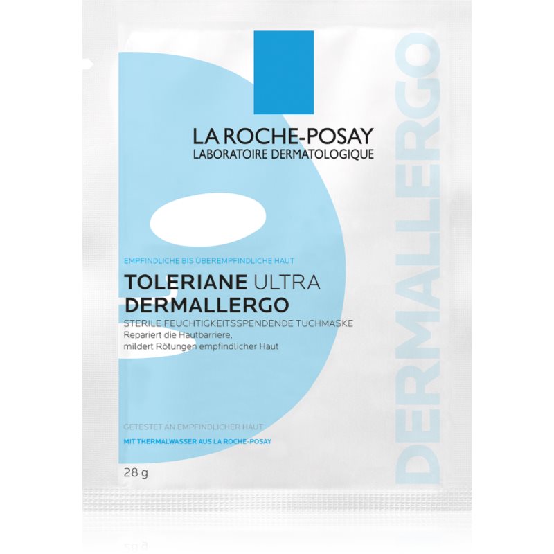 

La Roche-Posay Toleriane Ultra Dermallergo зволожуюча та заспокоююча тканинна маска для обличя для чутливої шкіри