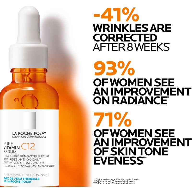 La Roche-Posay Pure Vitamin C12 Sérum Illuminateur à La Vitamine C Anti-rides 30 Ml