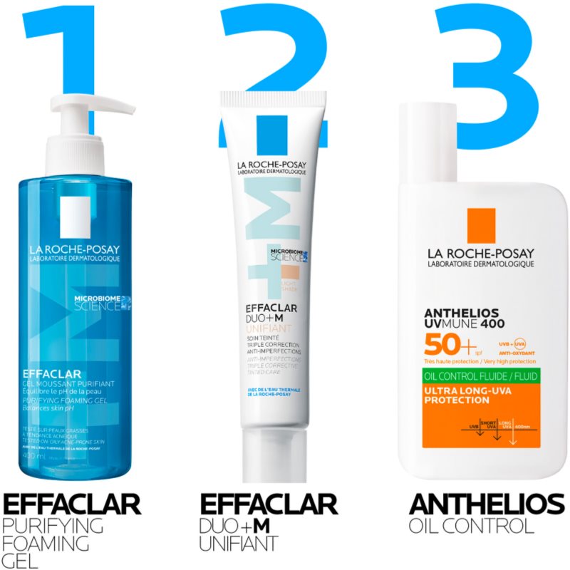 La Roche-Posay Effaclar DUO+M Unifiant Crème Teintée Légère Effet Hydratant Teinte Claire 40 Ml