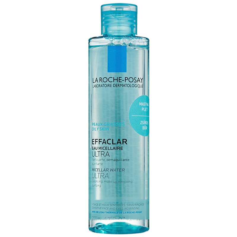 La Roche-Posay Effaclar Ultra очищаюча міцелярна вода для проблемної шкіри 200 мл