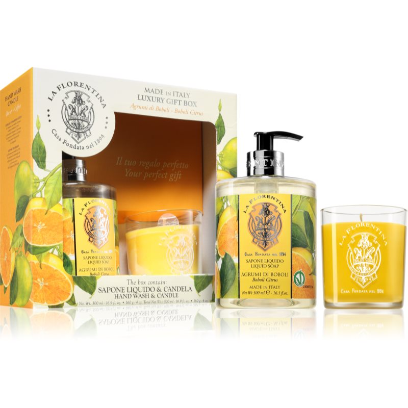 La Florentina Boboli Citrus Hand Wash and Candle ajándékszett akciós termékkép 1