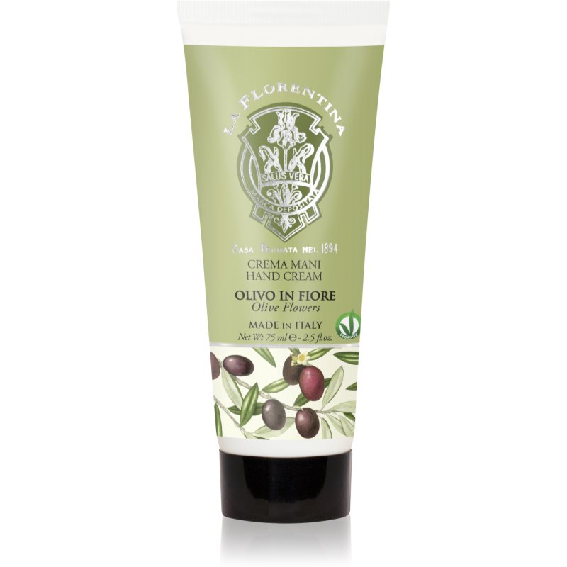 La Florentina Olive Flowers Hand Cream natürliche Creme für die Hände mit Olivenöl 75 ml