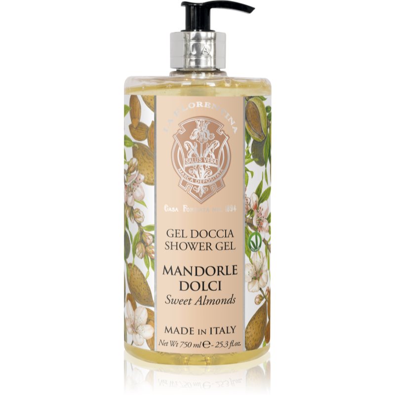 La Florentina Sweet Almonds Shower Gel Natürliches Duschgel mit Mandelöl 750 ml