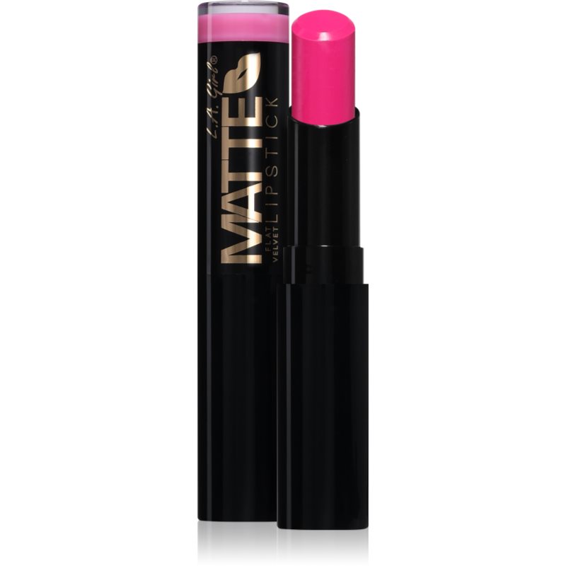 L.A. Girl Cosmetics Matte Flat Velvet barra de labios con textura de terciopelo con efecto mate tono 816 Electric 3 g