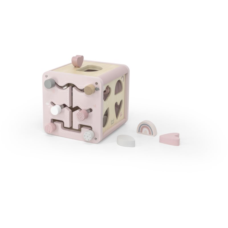 Label Label Activity Cube aktivity hračka Pink 1 ks