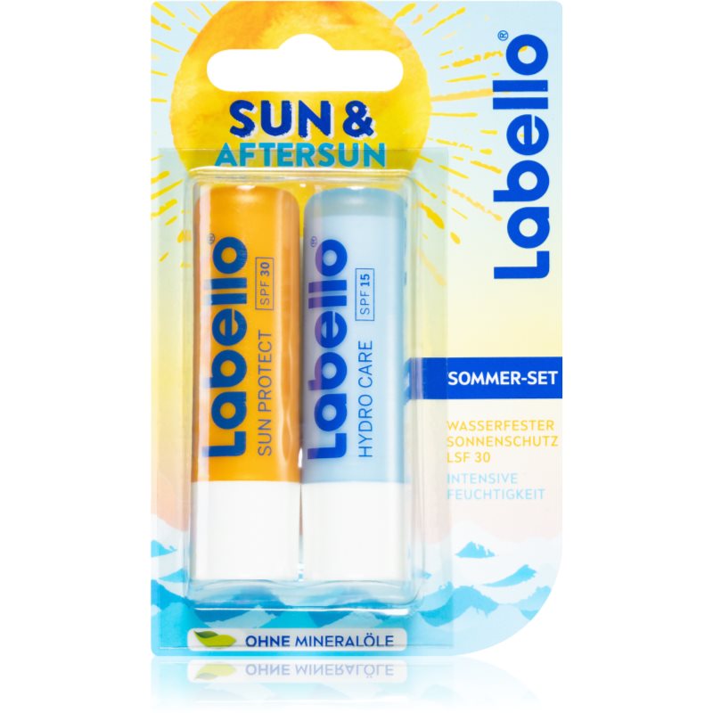 Labello Sun & Aftersun изгодна опаковка (за устни)