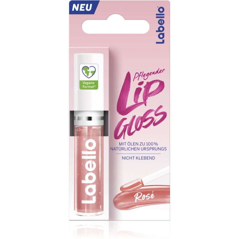 Labello Lip Gloss Nourishing Oil For Lips Shade Rosé 5.5 Ml