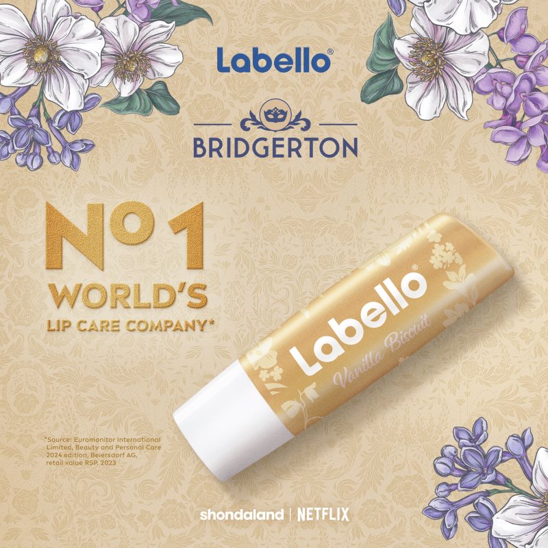 Labello Bridgerton Vanilla vyživující a hydratační balzám na rty 4.8 g (obrázek 6)
