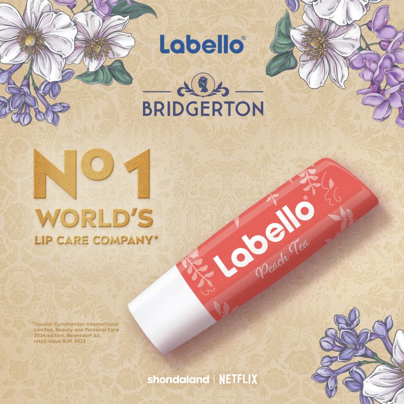 Labello Bridgerton Peach tónovací hydratační balzám na rty 4.8 g (obrázek 6)