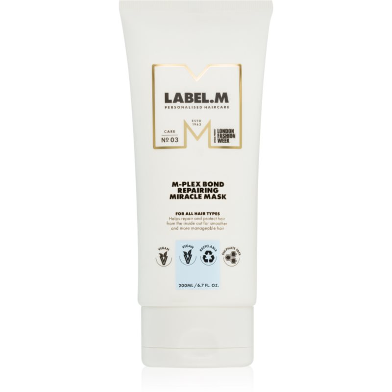 label.m M-Plex Bond Repairing Miracle Mask дълбоко подхранваща маска за всички видове коса 200 мл.