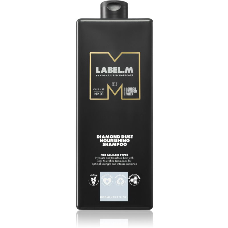 label.m Diamond Dust Nourishing Shampoo подхранващ шампоан за всички видове коса 1000 мл.