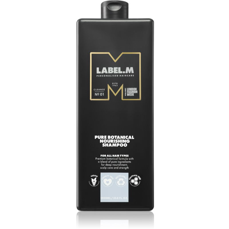 label.m label.m Botanical Nourishing Shampoo εντατικά θρεπτικό σαμπουάν για όλους τους τύπους μαλλιών 1000 ml