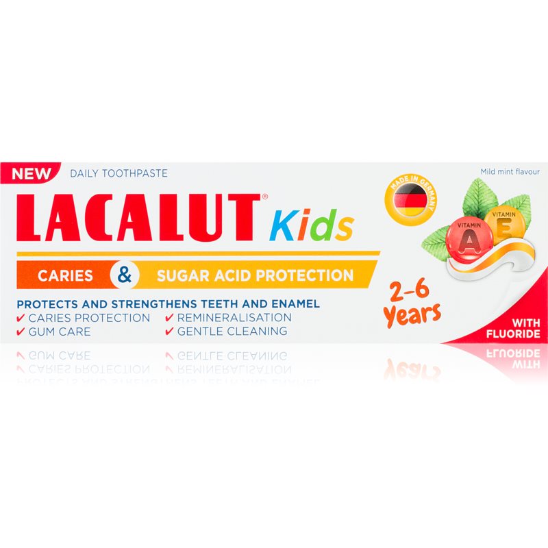 

Lacalut Kids Caries and Sugar Acid Protection дитяча зубна паста 2-6y