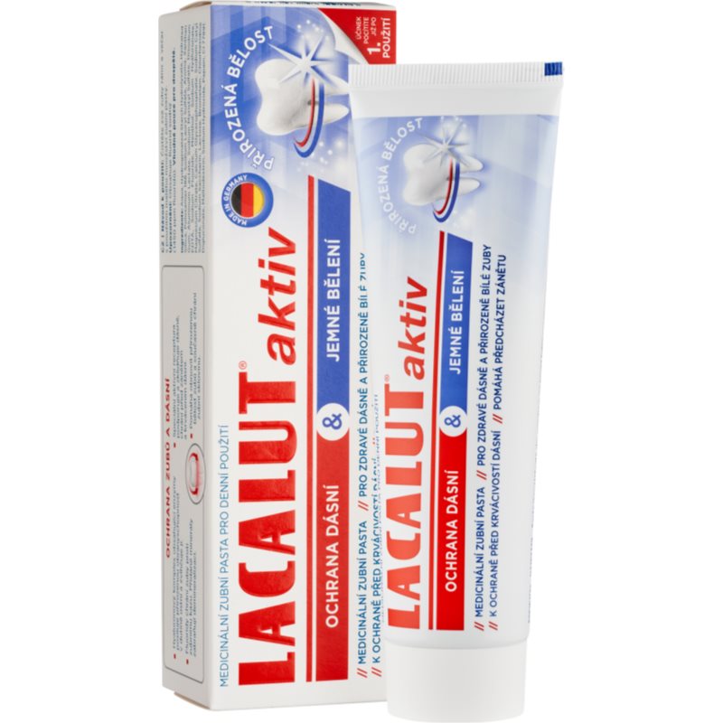 Lacalut Aktiv bleichende Zahnpasta für gesunde Zähne und Zahnfleisch 75 ml