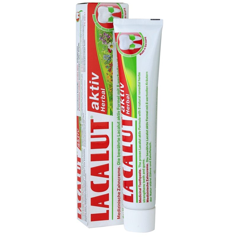 Lacalut Aktiv Herbal паста для зміцнення зубів та ясен 75 мл